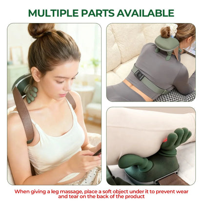 4D Neck & Shoulder Massager with Heat – Wireless Deep Kneading Massage Device