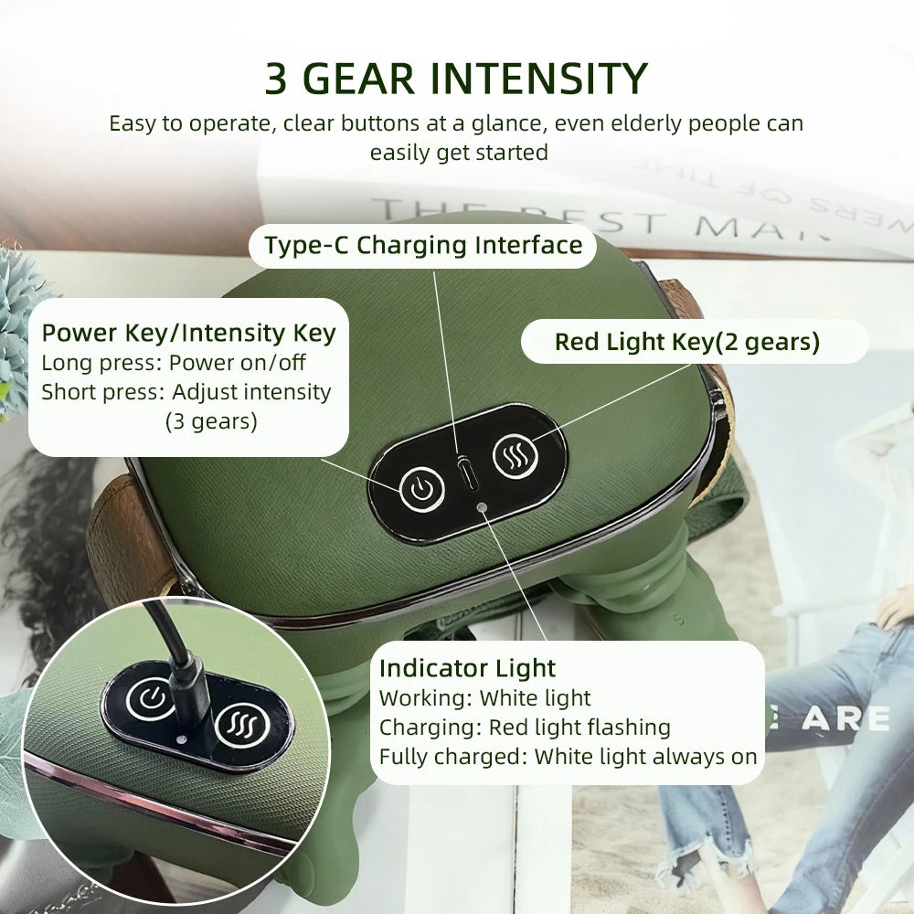 4D Neck & Shoulder Massager with Heat – Wireless Deep Kneading Massage Device