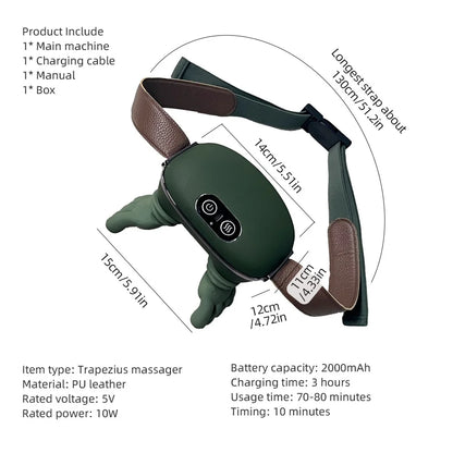 4D Neck & Shoulder Massager with Heat – Wireless Deep Kneading Massage Device