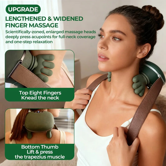 4D Neck & Shoulder Massager with Heat – Wireless Deep Kneading Massage Device